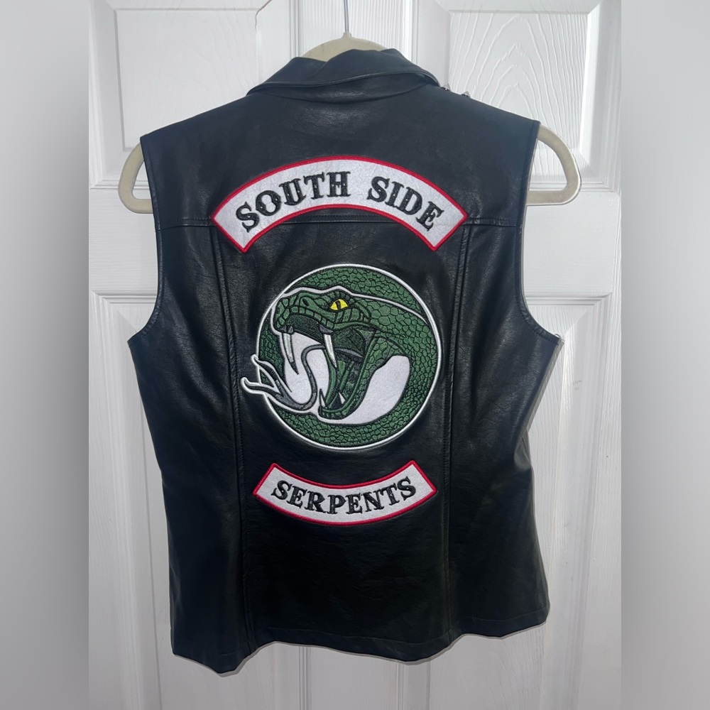 Riverdale South side serpents leather vest jacket_Size M